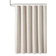 Madison Park Metro Polyester Woven Clipped Solid Shower Curtain in Sand Beige