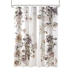 Madison Park Cassandra Cotton Printed Shower Curtain in Blush Pink
