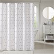 Madison Park Sophie Polyester Clip Shower Curtain in Blush Pink/White