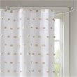 Madison Park Sophie Polyester Clip Shower Curtain in Blush Pink/White