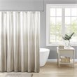 Madison Park Ara Polyester Ombre Printed Seersucker Shower Curtain in Brown
