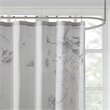 Madison Park Cassandra Contemporary Cotton Fabric Printed Shower Curtain in Blue