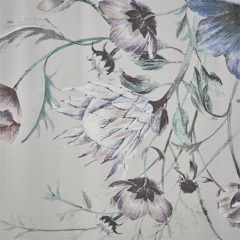 Madison Park Cassandra Contemporary Cotton Fabric Printed Shower Curtain in Blue