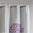 Madison Park Essentials Maible Polyester Print Floral Shower Curtain in Purple