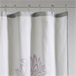 Madison Park Essentials Maible Polyester Print Floral Shower Curtain in Purple