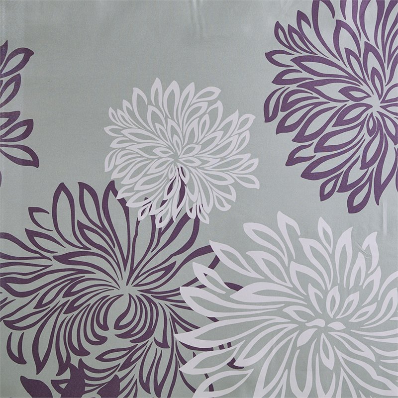 Madison Park Essentials Maible Polyester Print Floral Shower Curtain in Purple