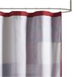 Woolrich Sunset Farmhouse Cotton Printed Pieced Lined Shower Curtain in Red