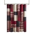 Woolrich Sunset Farmhouse Cotton Printed Pieced Lined Shower Curtain in Red
