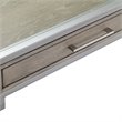 Madison Park Adela Tempered Glass and Metal Writing Desk in Antique Silver