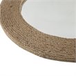 Madison Park Cove Round Coastal Glass Jute and MDF Mirror in Natural
