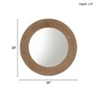 Madison Park Cove Round Coastal Glass Jute and MDF Mirror in Natural