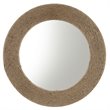 Madison Park Cove Round Coastal Glass Jute and MDF Mirror in Natural