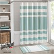 Madison Park Spa Waffle Weave Woven Polyester Shower Curtain in Aqua Blue