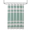 Madison Park Spa Waffle Weave Woven Polyester Shower Curtain in Aqua Blue