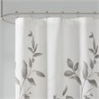 Madison Park Cecily Rayon Polyester Printed Burnout Shower Curtain in Gray