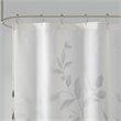 Madison Park Cecily Rayon Polyester Printed Burnout Shower Curtain in Gray
