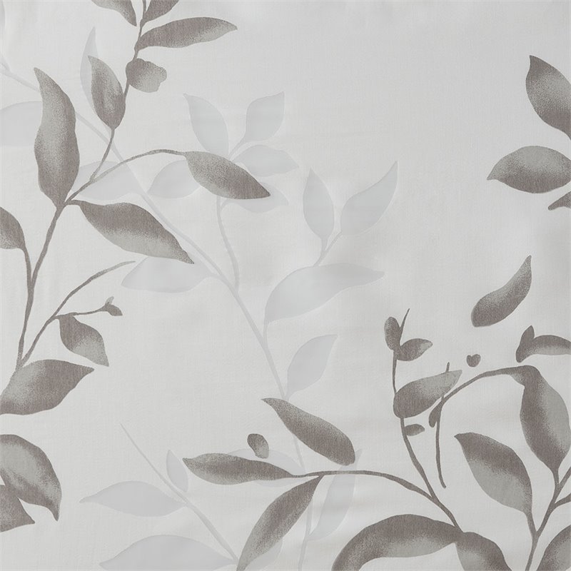 Madison Park Cecily Rayon Polyester Printed Burnout Shower Curtain in Gray
