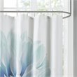 Madison Park Norah Cotton Printed Shower Curtain in Aqua Blue