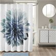 Madison Park Norah Cotton Printed Shower Curtain in Aqua Blue