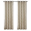 Madison Park Saratoga Polyester Fabric Geometric Fretwork Panel in Beige