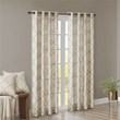 Madison Park Saratoga Polyester Fabric Geometric Fretwork Panel in Beige