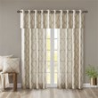 Madison Park Saratoga Polyester Fabric Geometric Fretwork Panel in Beige