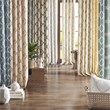 Madison Park Saratoga Polyester Fabric Geometric Fretwork Panel in Beige
