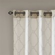 Madison Park Saratoga Polyester Fabric Geometric Fretwork Panel in Beige