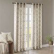 Madison Park Saratoga Polyester Fabric Geometric Fretwork Panel in Beige