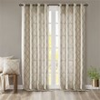 Madison Park Saratoga Polyester Fabric Geometric Fretwork Panel in Beige