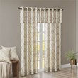 Madison Park Saratoga Polyester Fabric Geometric Fretwork Panel in Beige