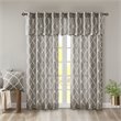 Madison Park Saratoga Polyester Fabric Geometric Fretwork Panel in Gray