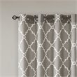 Madison Park Saratoga Polyester Fabric Geometric Fretwork Panel in Gray