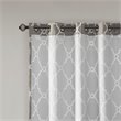 Madison Park Saratoga Polyester Fabric Geometric Fretwork Panel in Gray