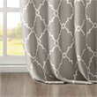 Madison Park Saratoga Polyester Fabric Geometric Fretwork Panel in Gray