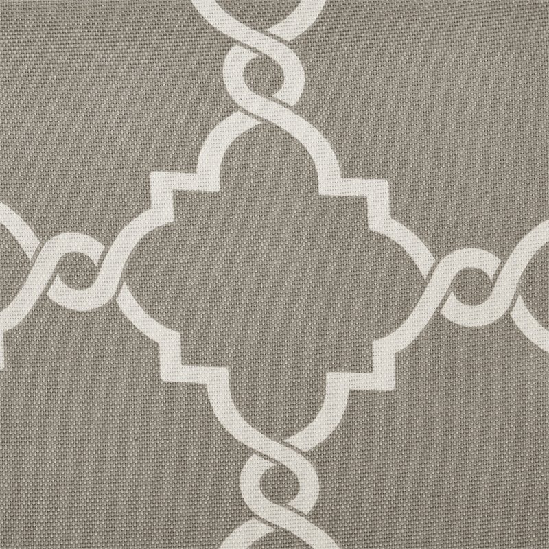 Madison Park Saratoga Polyester Fabric Geometric Fretwork Panel in Gray