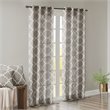 Madison Park Saratoga Polyester Fabric Geometric Fretwork Panel in Gray