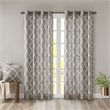 Madison Park Saratoga Polyester Fabric Geometric Fretwork Panel in Gray