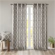 Madison Park Saratoga Polyester Fabric Geometric Fretwork Panel in Gray