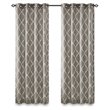 Madison Park Saratoga Polyester Fabric Geometric Fretwork Panel in Gray