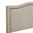 Madison Park Nadine Polyester Fabric and Metal Queen Size Headboard in Black/Cream