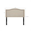 Madison Park Nadine Polyester Fabric and Metal Queen Size Headboard in Black/Cream