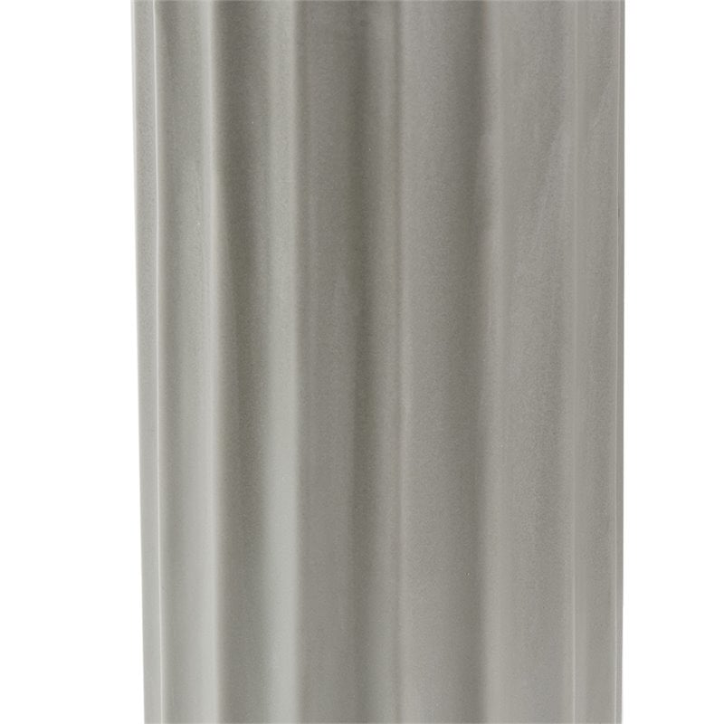 Martha Stewart Regina Modern Fabric and Ceramic Table Lamp in Gray