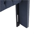 Madison Park Amelia Wood and Polyester Fabric Queen Headboard in Navy