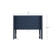 Madison Park Amelia Wood and Polyester Fabric Queen Headboard in Navy