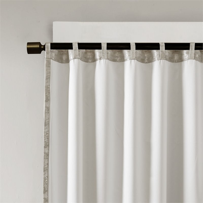 SunSmart Cassius Polyester Fabric Window Panel with BO Lining in Silver/Gray