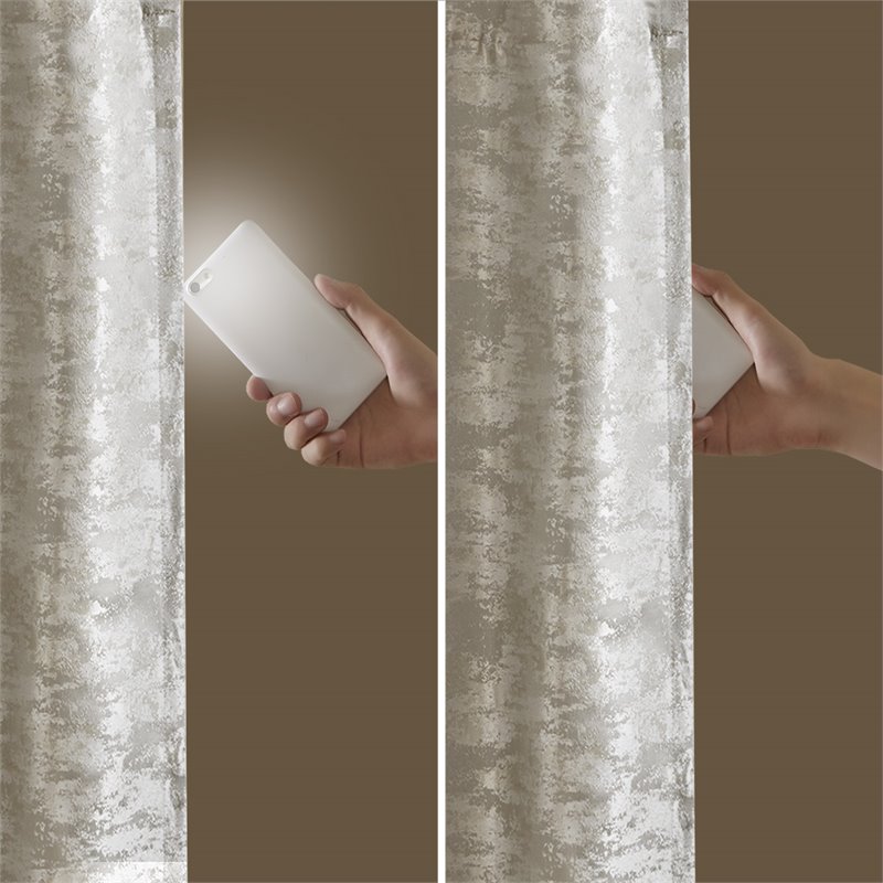 SunSmart Cassius Polyester Fabric Window Panel with BO Lining in Silver/Gray