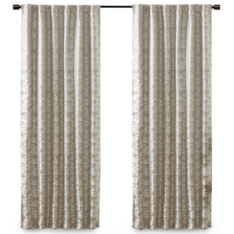 SunSmart Cassius Polyester Fabric Window Panel with BO Lining in Silver/Gray