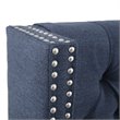 Madison Park Amelia Wood and Polyester Fabric King Headboard in Navy