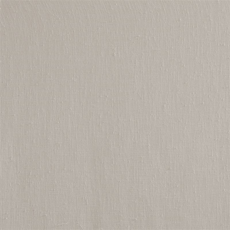 Madison Park Rosette Faux Linen Fabric Floral Cuff Tab Top Window Panel in Cream